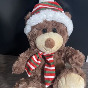 Back2Fun Plush Pals Winter Bear Christmas Stuffed Animal Toy 12" Tall